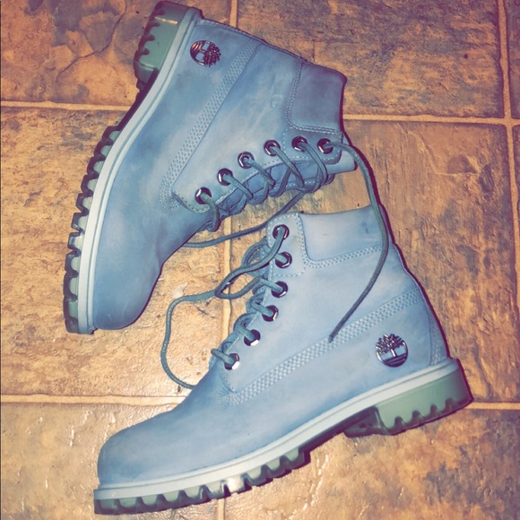 baby blue timbs
